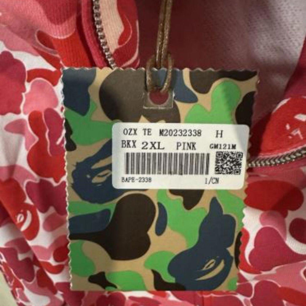 BAPE Pink Camo Shark Full Zip Hoodie – Size 2XL