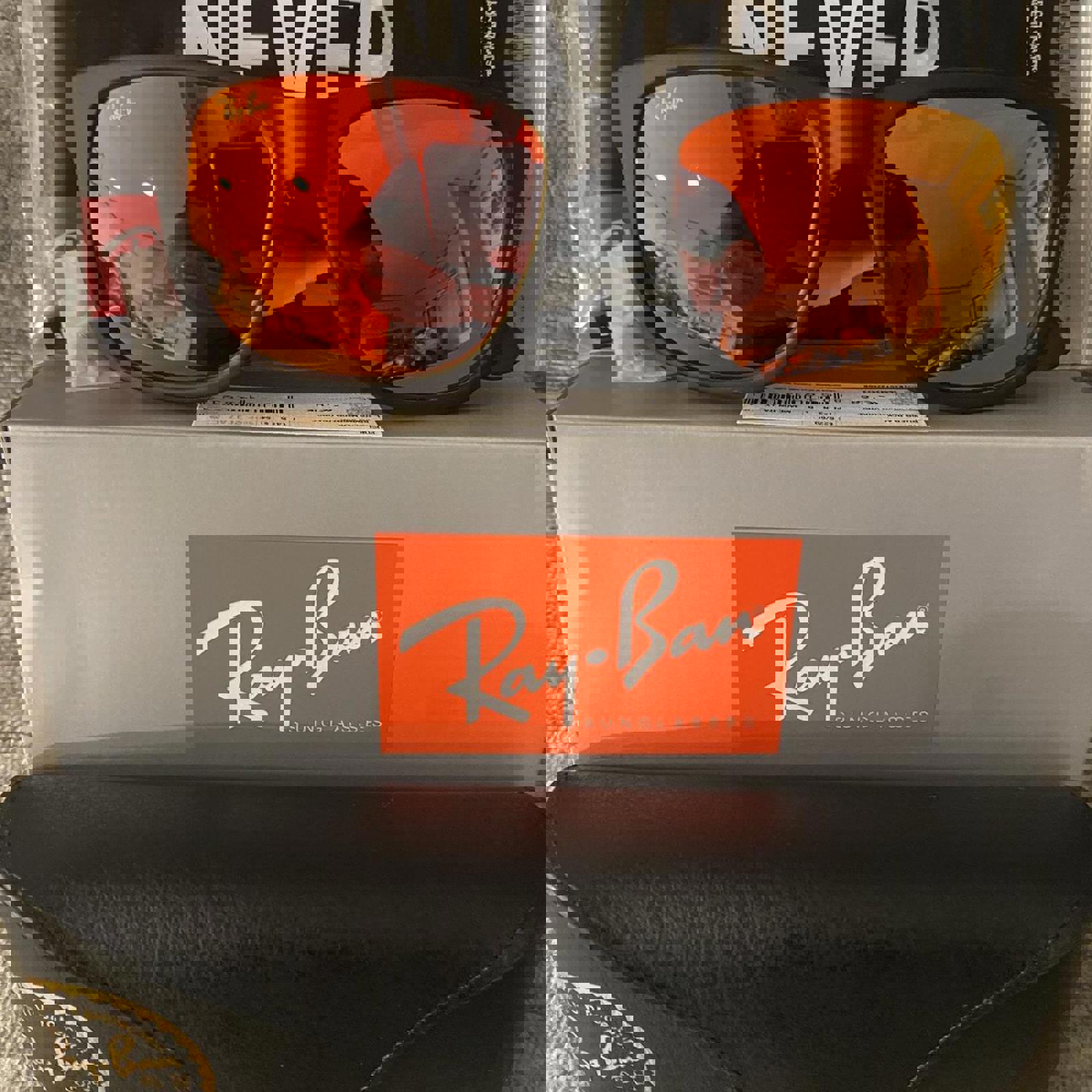 Ray-Ban Justin Classic ORB4165 Sunglasses – Rubber Black, Mirrored Orange Lenses