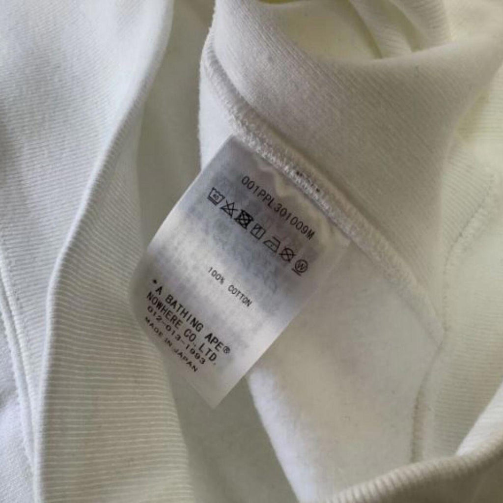 BAPE White Full Zip Hoodie - XXL