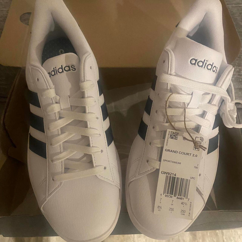 Adidas Grand Court 2.0 Sneakers – White/Black – Women’s Size ttt8.5 (GW9214)