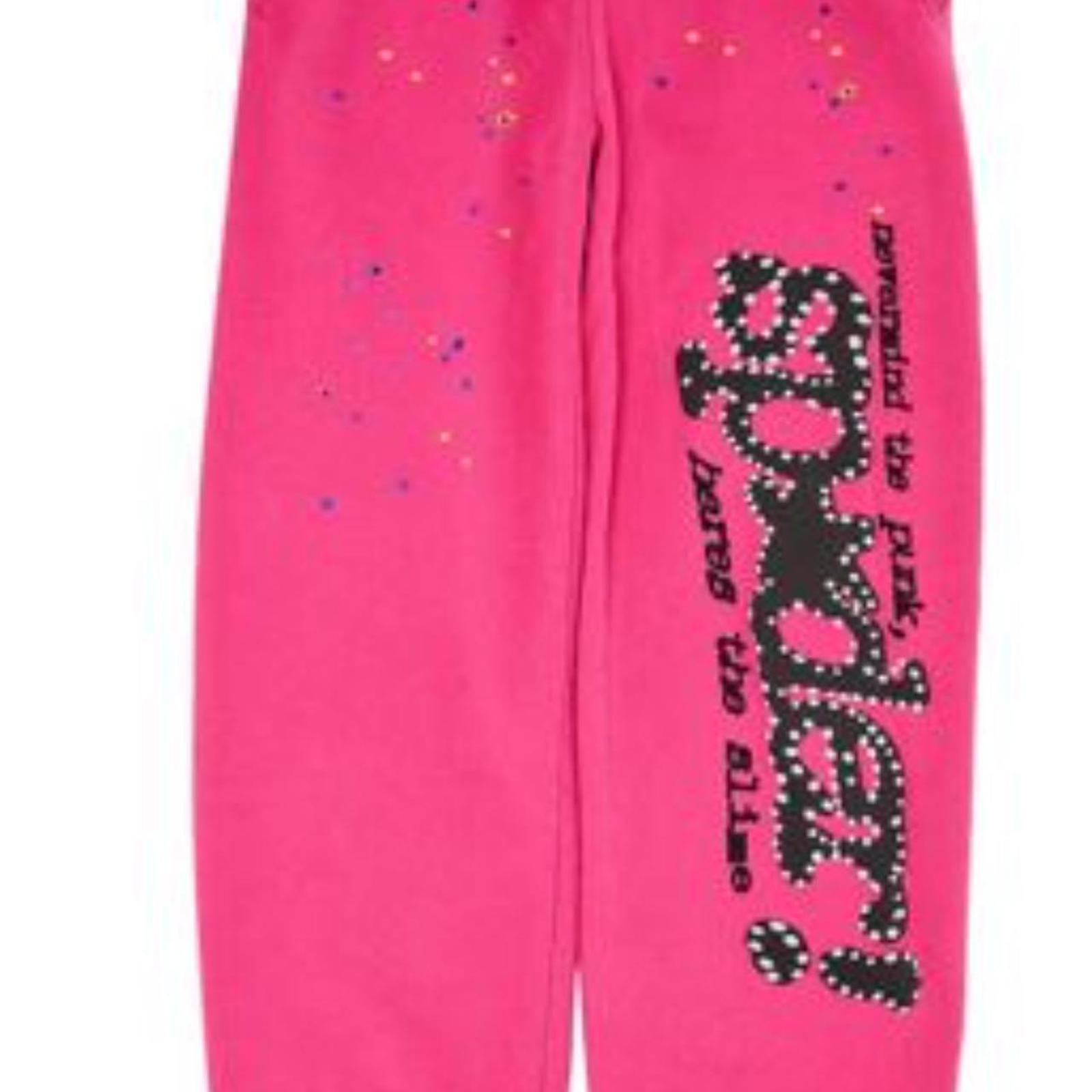 💖 Sp5der “Nevermind the Pink” Sweatpants – Hot Pink | XL
