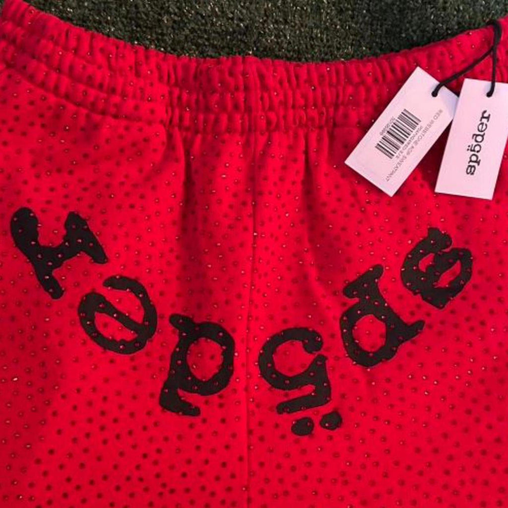 Sp5der Worldwide Red VVS Sweatpants – Size Large