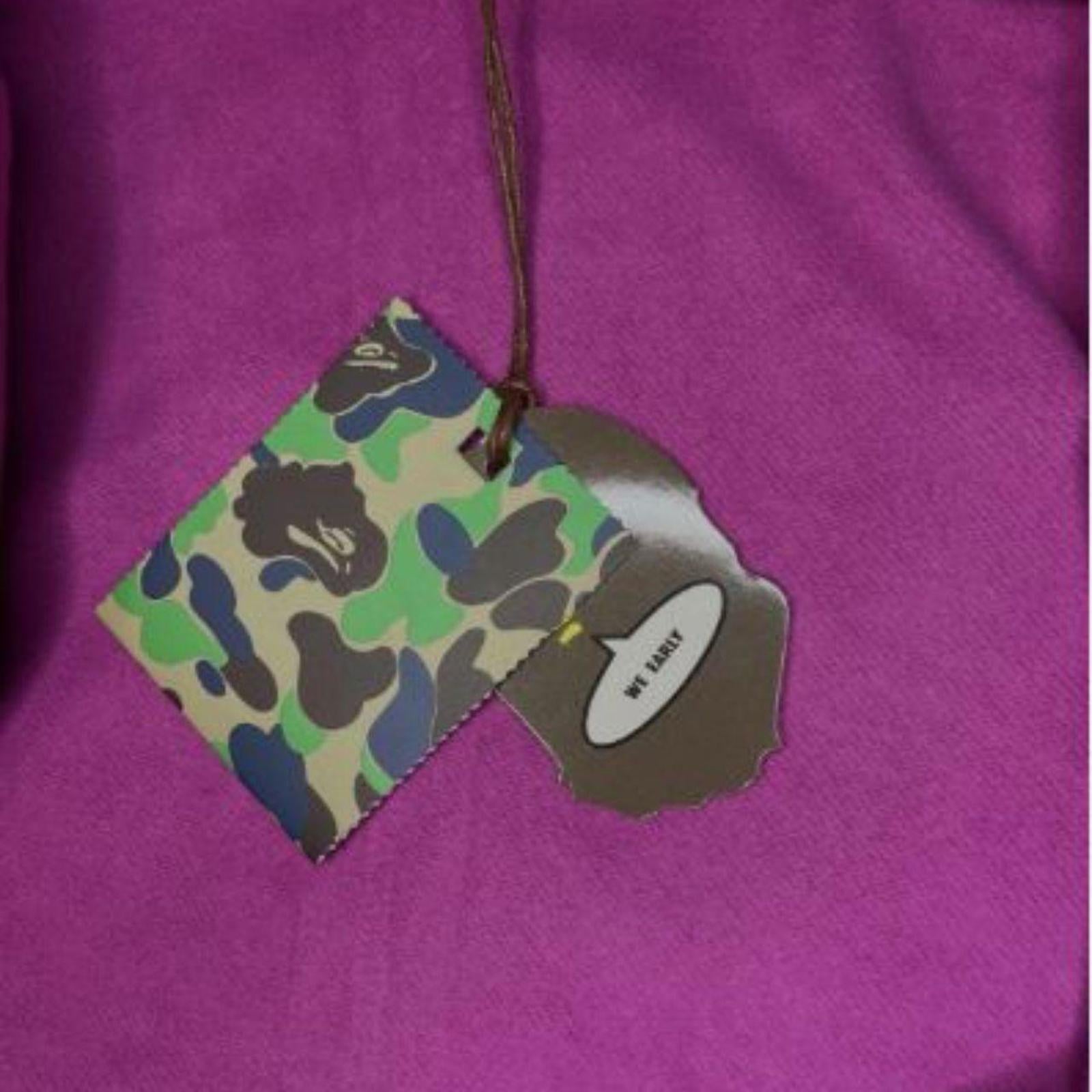 BAPE Purple Camo Shark Full Zip Hoodie – Size XXL