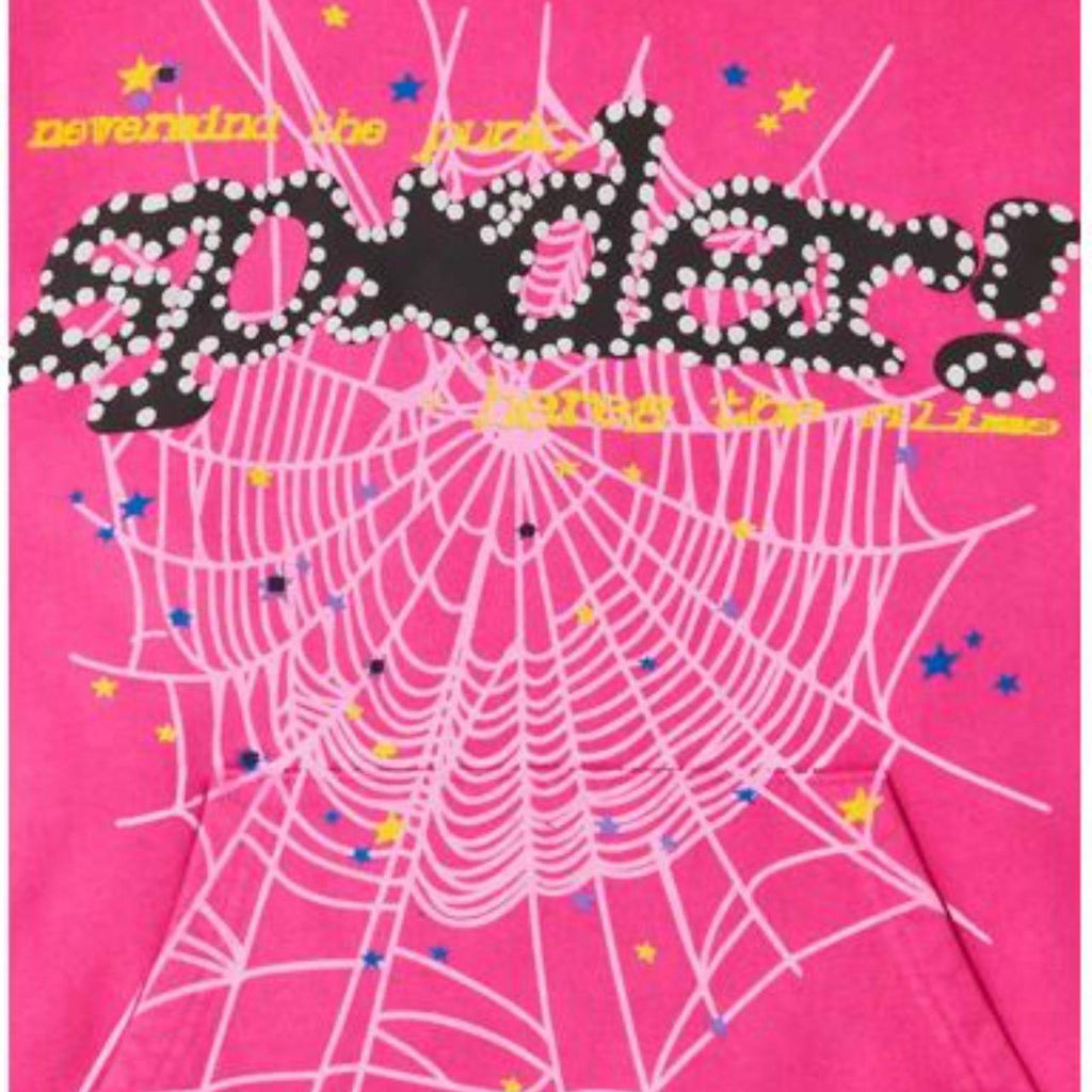 Sp5der “Web Logo” Hoodie – Pink - XL