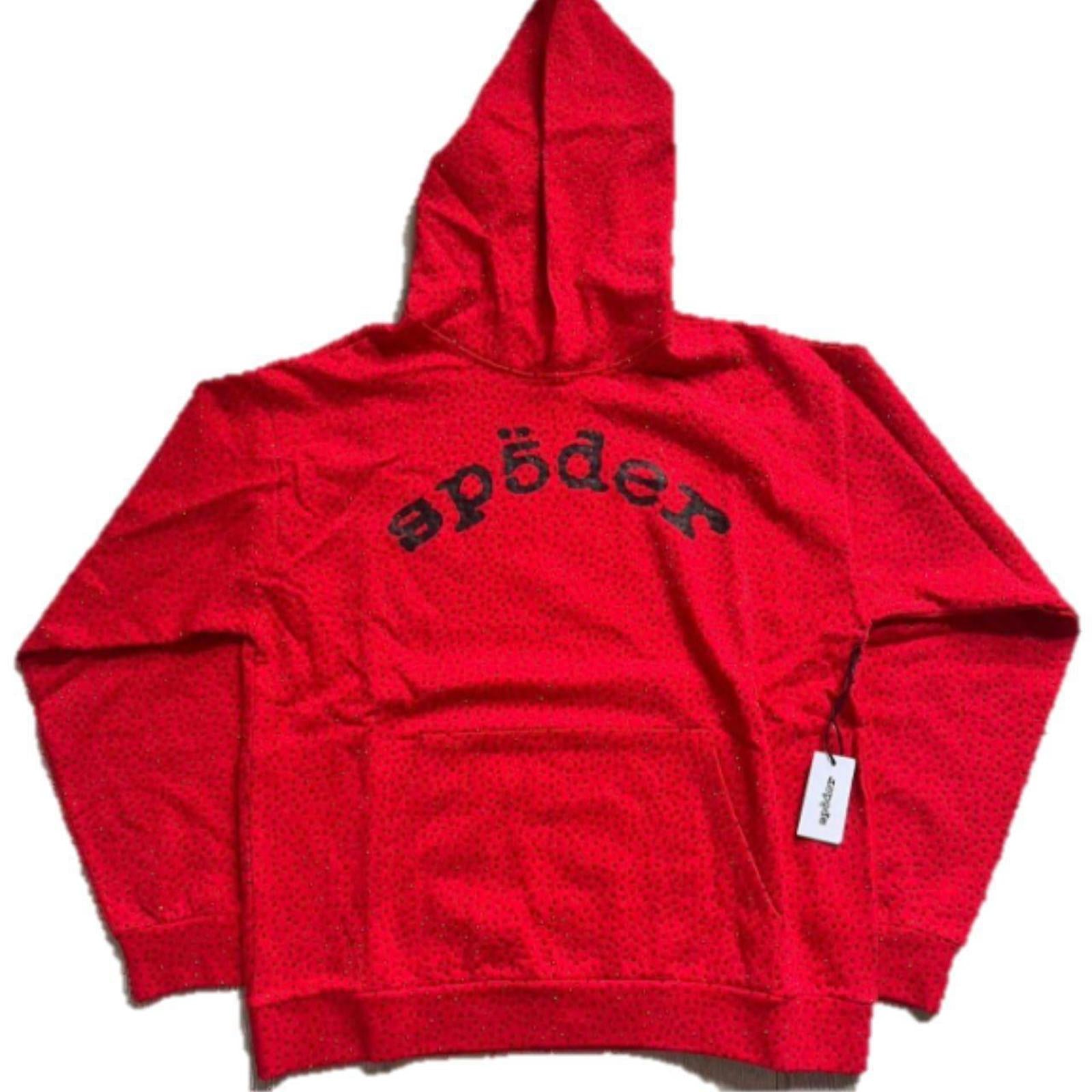 Sp5der Worldwide Men's Red VVS Hoodie - Size Large