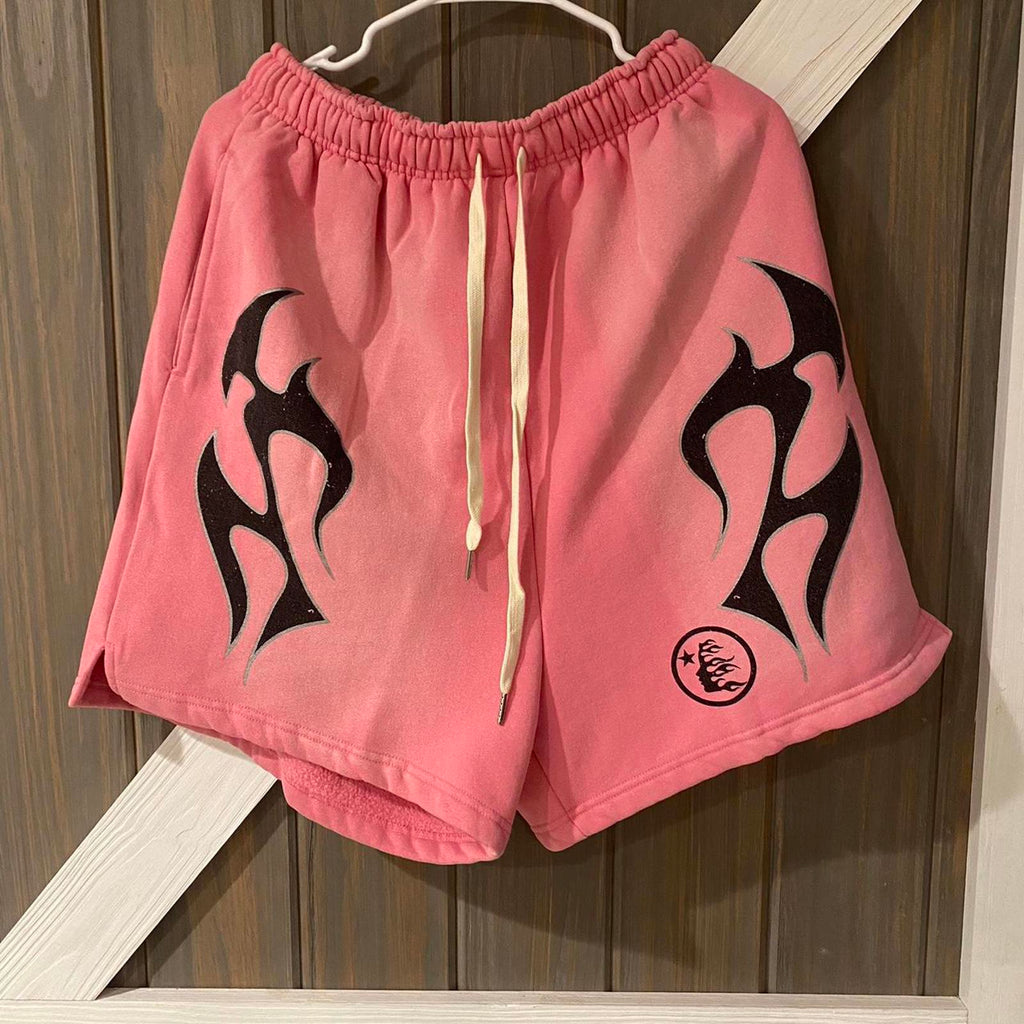 Hellstar Men's Pink Shorts w/ Black Print - XL