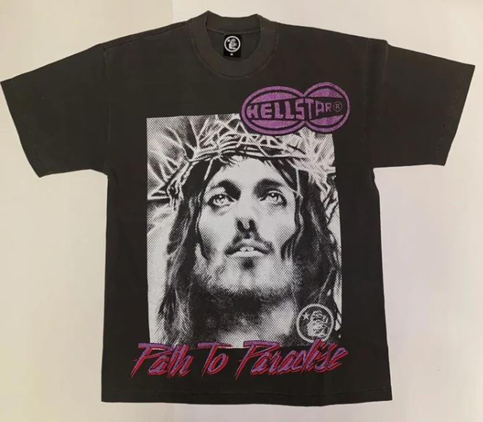 HellStar Path To Paradise Jesus Graphic T-shirt - Small