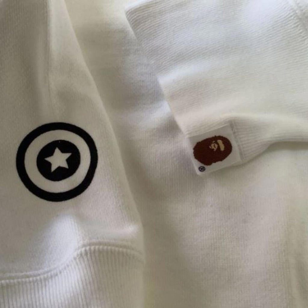 BAPE White Full Zip Hoodie - XXL