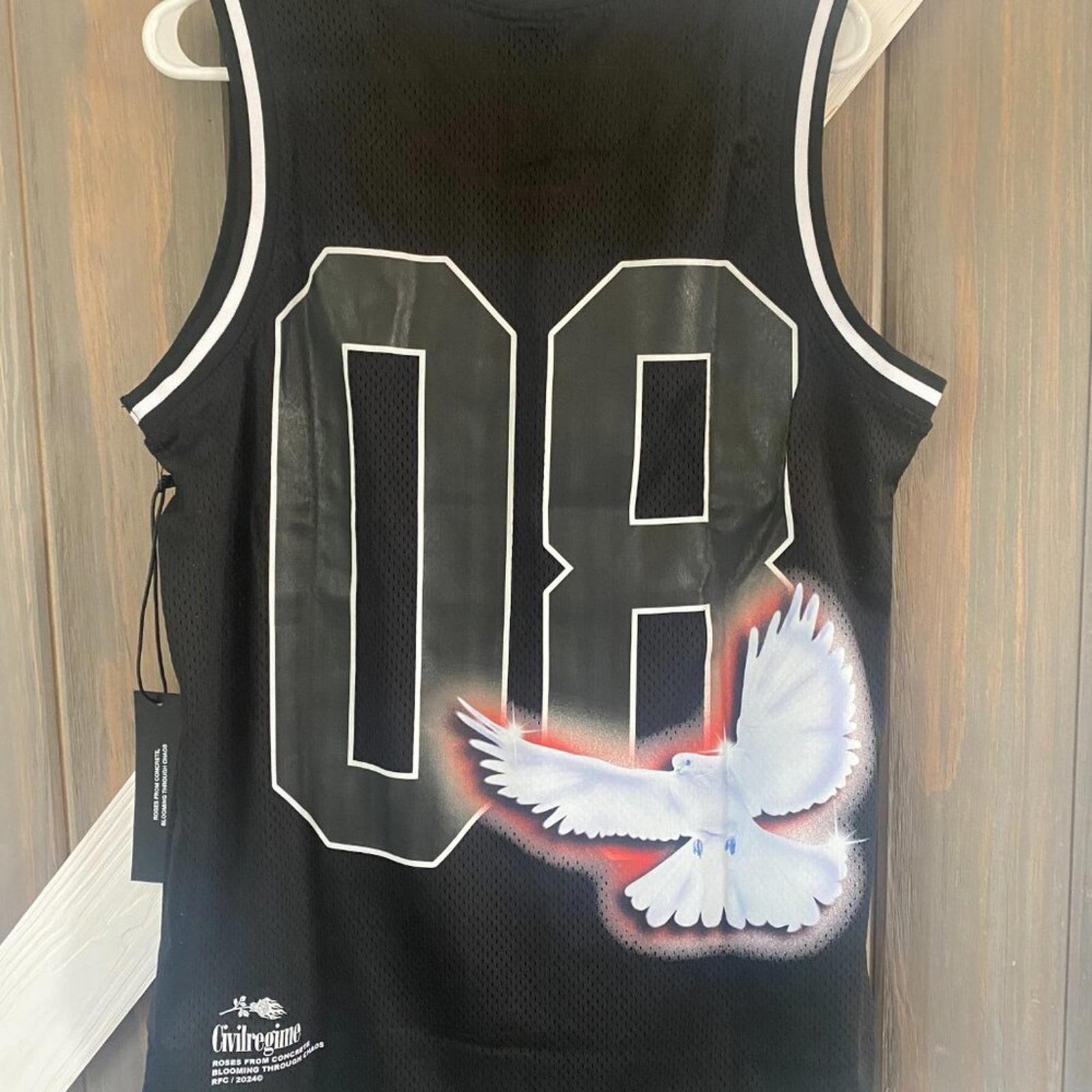 Civil Regime Basketball / Tank Jersey, Size Medium, Black