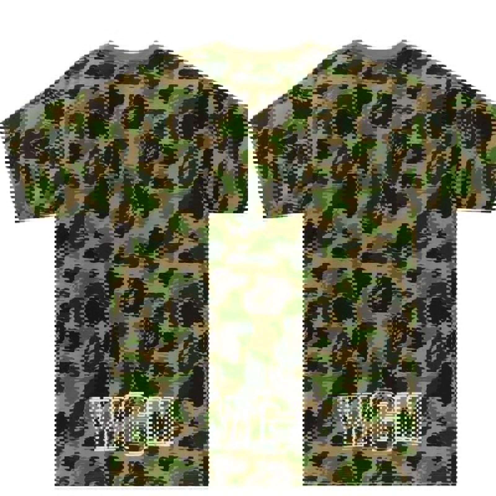 BAPE Green Camo Shark WGM Tee – Large