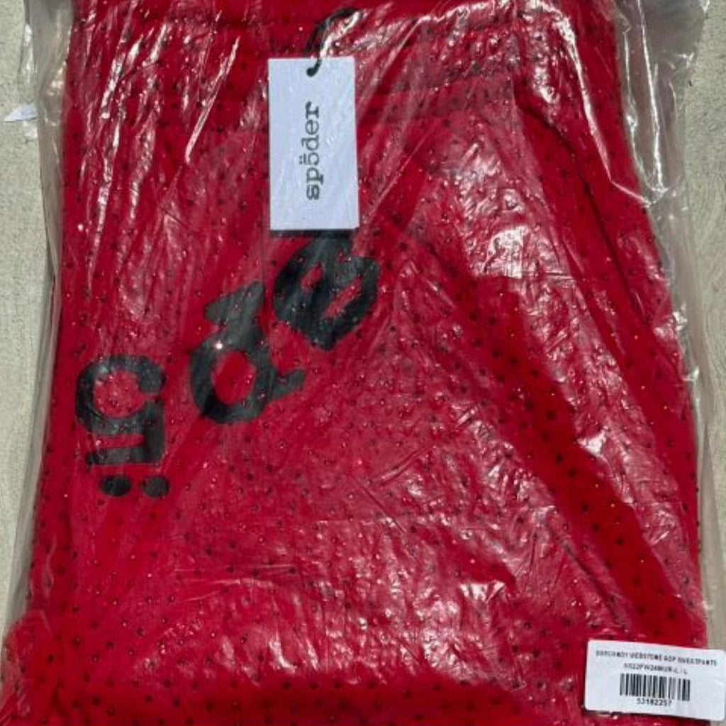 Sp5der Worldwide Red VVS Sweatpants – Size Large