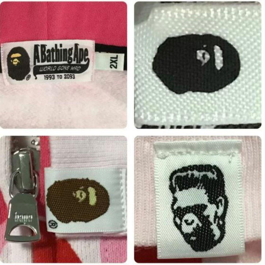 BAPE Pink Camo Shark Full Zip Hoodie – Size 2XL