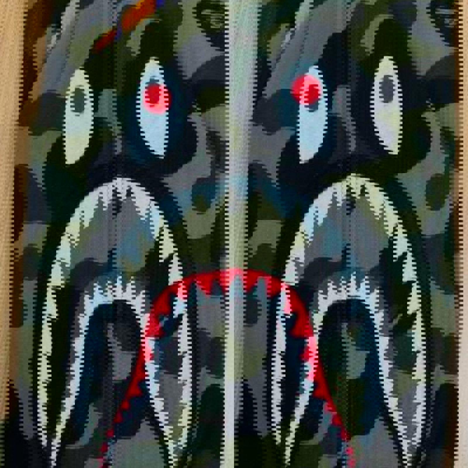 BAPE Green/Tan/Black Camo Full Zip Hoodie - XXL